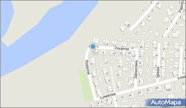 Piotrków Trybunalski, Roślinna, 18, mapa Piotrków Trybunalski