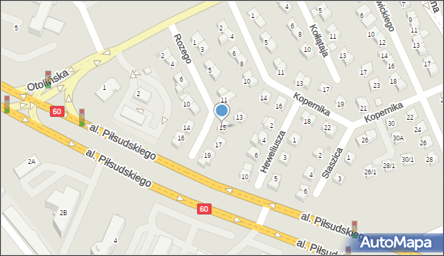 Płock, Rozego Fryderyka, 15, mapa Płock