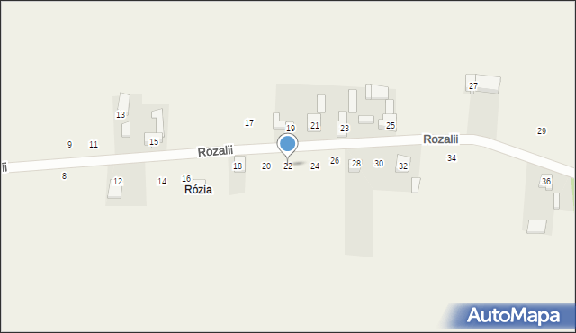 Płoszów, Rozalii, 22, mapa Płoszów