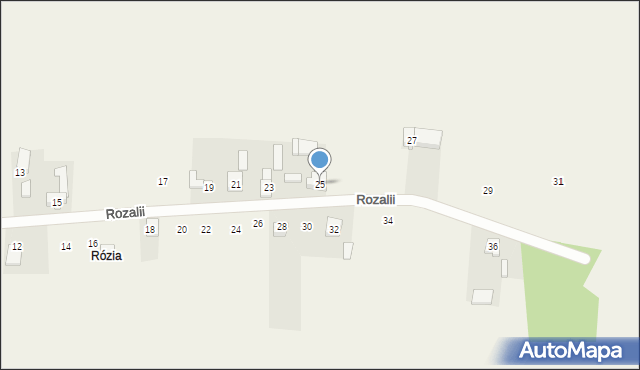 Płoszów, Rozalii, 25, mapa Płoszów