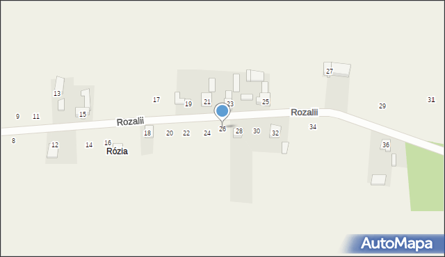 Płoszów, Rozalii, 26, mapa Płoszów