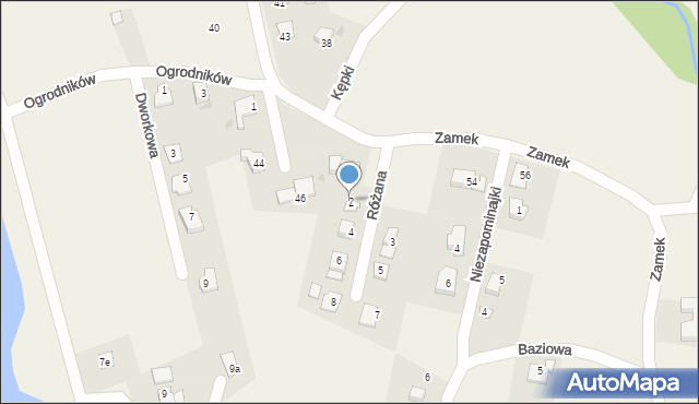 Pogórze, Różana, 2, mapa Pogórze