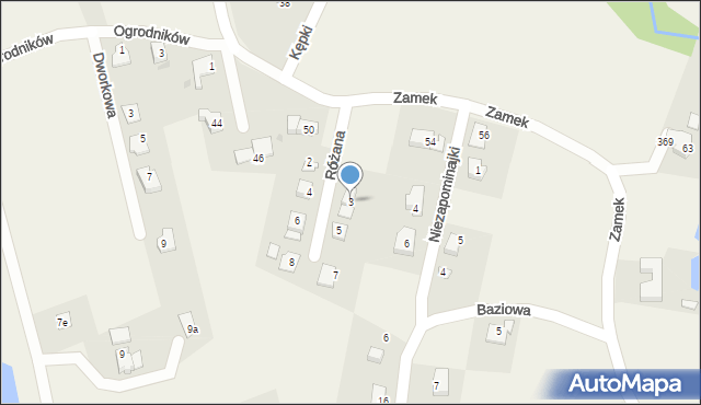 Pogórze, Różana, 3, mapa Pogórze