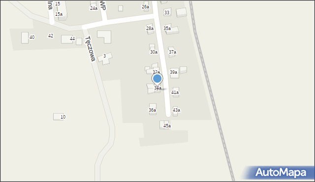 Porajów, Różana, 34b, mapa Porajów