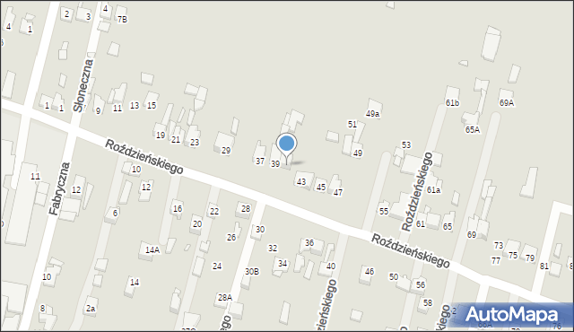 Poręba, Roździeńskiego Walentego, 41, mapa Poręba