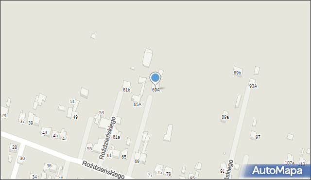 Poręba, Roździeńskiego Walentego, 69A, mapa Poręba