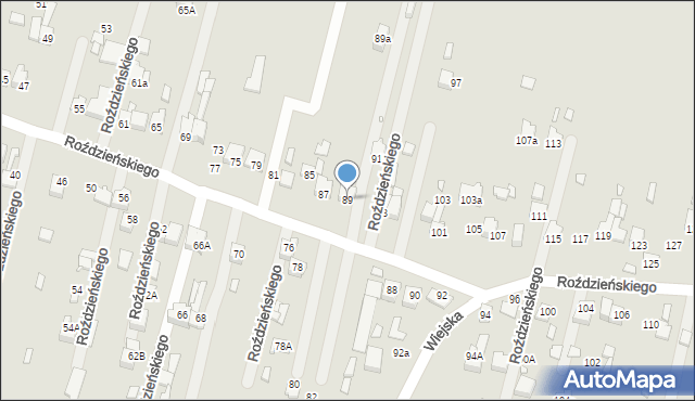 Poręba, Roździeńskiego Walentego, 89, mapa Poręba