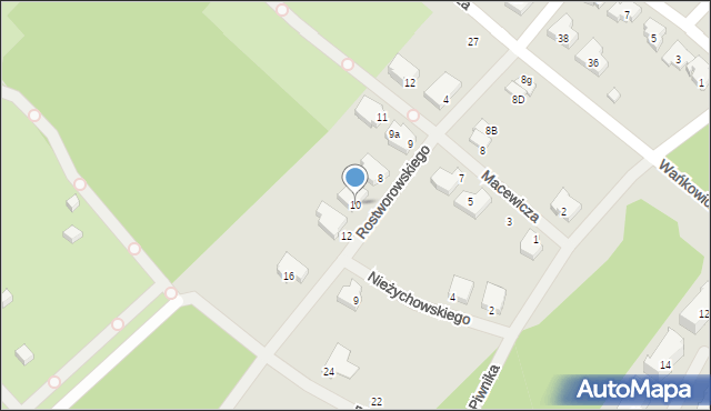 Poznań, Rostworowskiego Stanisława, gen., 10, mapa Poznania