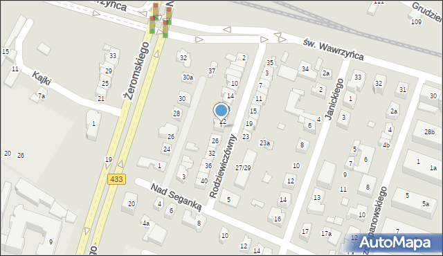 Poznań, Rodziewiczówny Marii, 24, mapa Poznania