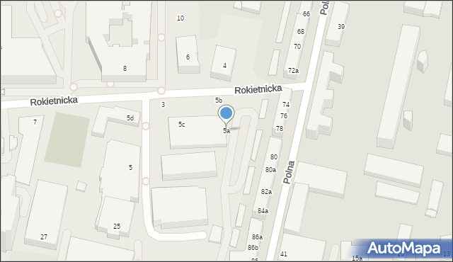 Poznań, Rokietnicka, 5a, mapa Poznania