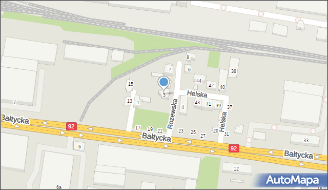 Poznań, Rozewska, 3, mapa Poznania