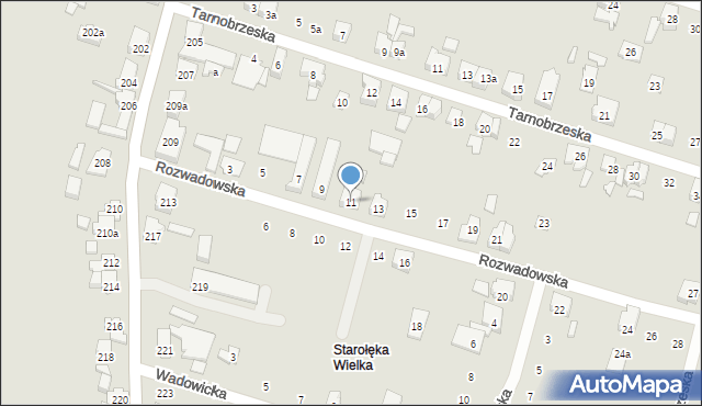 Poznań, Rozwadowska, 11, mapa Poznania