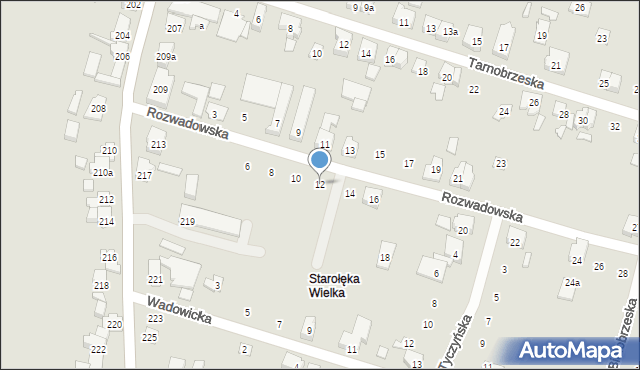 Poznań, Rozwadowska, 12, mapa Poznania