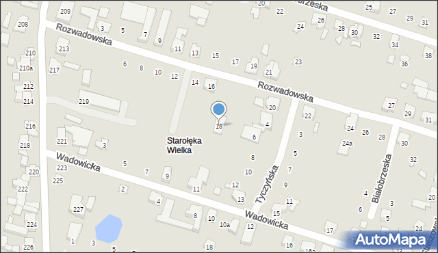 Poznań, Rozwadowska, 18, mapa Poznania