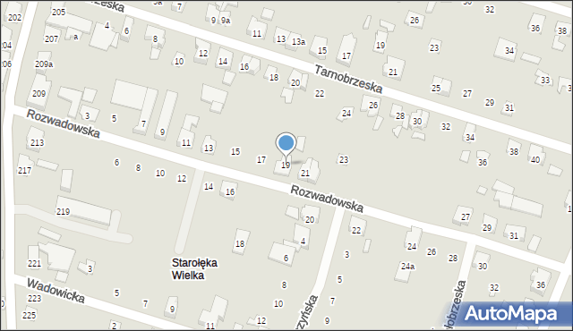 Poznań, Rozwadowska, 19, mapa Poznania