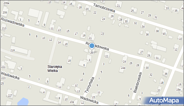 Poznań, Rozwadowska, 20, mapa Poznania