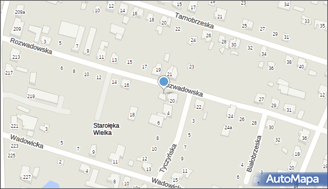 Poznań, Rozwadowska, 20a, mapa Poznania