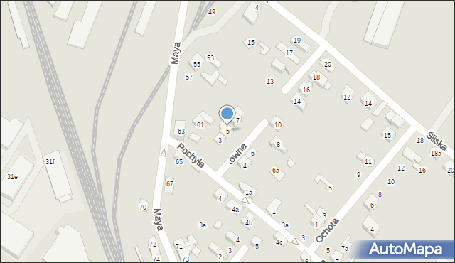 Poznań, Równa, 5, mapa Poznania