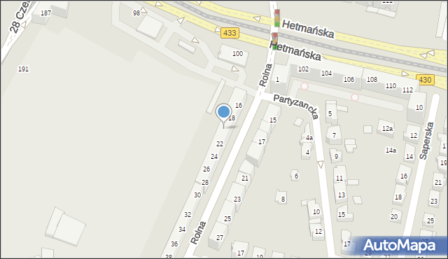 Poznań, Rolna, 20, mapa Poznania