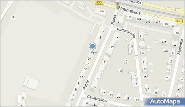 Poznań, Rolna, 24, mapa Poznania