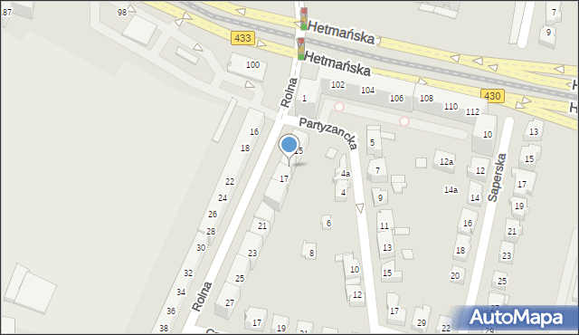 Poznań, Rolna, 17a, mapa Poznania