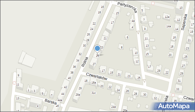 Poznań, Rolna, 25, mapa Poznania