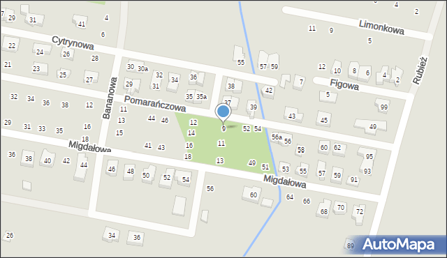 Poznań, Rodzynkowa, 9, mapa Poznania