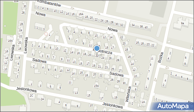 Prudnik, Robotnicza, 22, mapa Prudnik