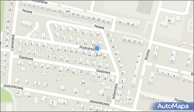 Prudnik, Robotnicza, 26, mapa Prudnik