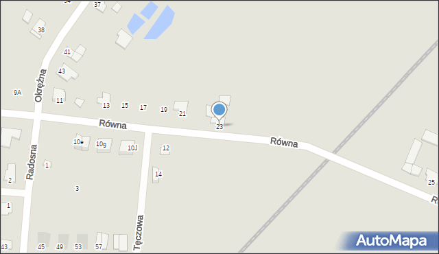 Pruszcz, Równa, 23, mapa Pruszcz