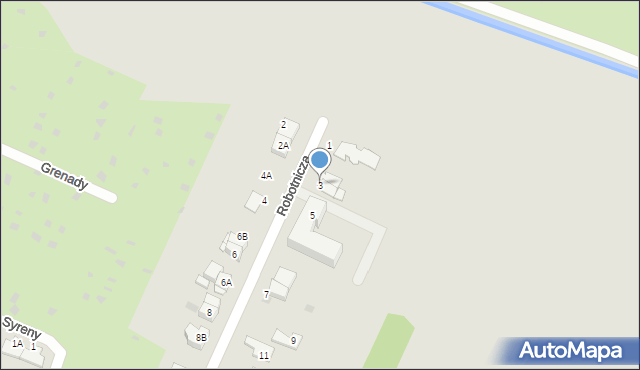 Pruszków, Robotnicza, 3, mapa Pruszków