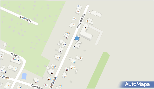 Pruszków, Robotnicza, 7A, mapa Pruszków