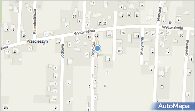 Przecieszyn, Rolnicza, 1, mapa Przecieszyn