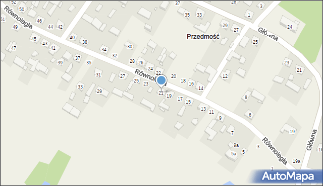 Przedmość, Równoległa, 21, mapa Przedmość