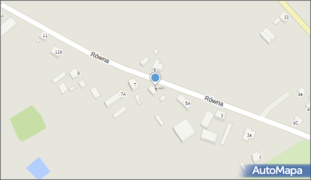 Pyrzyce, Równa, 5, mapa Pyrzyce