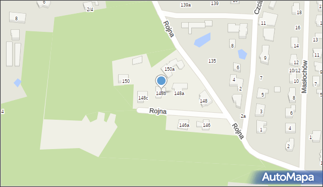 Rąbień, Rojna, 148b, mapa Rąbień