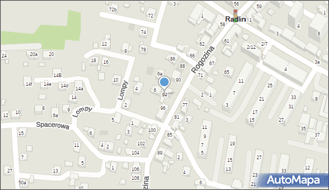 Radlin, Rogozina Piotra Iwanowicza, mjr., 94, mapa Radlin