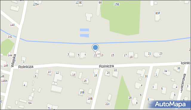 Radom, Rolnicza, 11, mapa Radomia