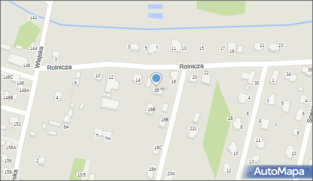 Radom, Rolnicza, 16, mapa Radomia