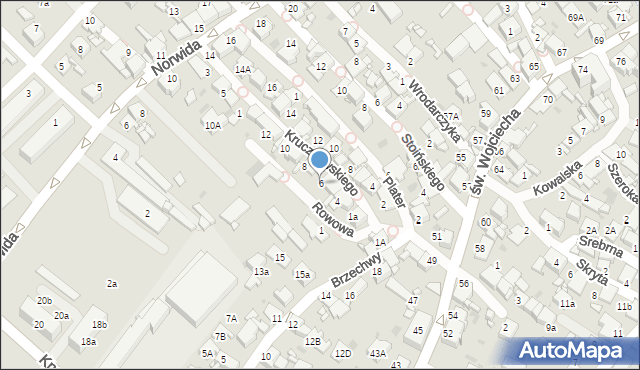 Radzionków, Rowowa, 6, mapa Radzionków