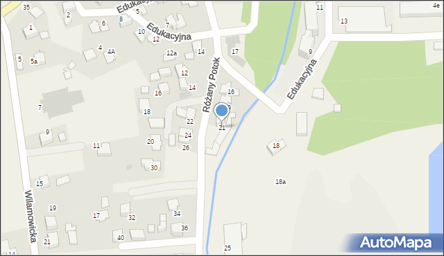 Rajsko, Różany Potok, 21, mapa Rajsko