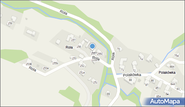 Rdzawka, Rola, 155, mapa Rdzawka