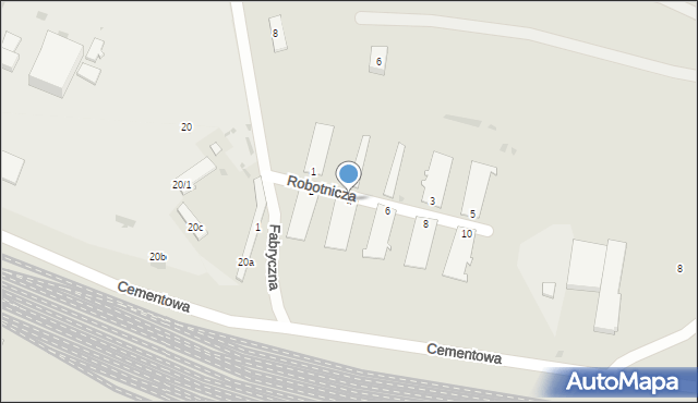 Rejowiec Fabryczny, Robotnicza, 4, mapa Rejowiec Fabryczny