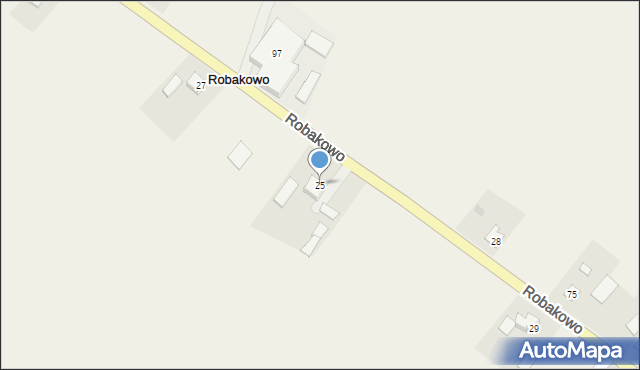 Robakowo, Robakowo, 25, mapa Robakowo