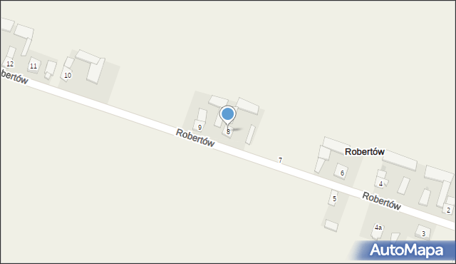 Robertów, Robertów, 8, mapa Robertów