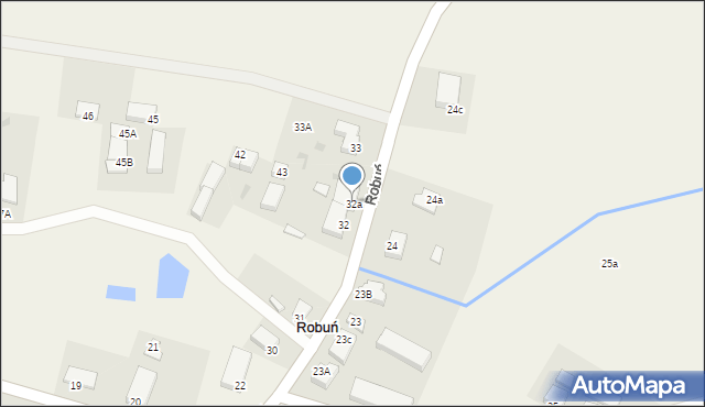 Robuń, Robuń, 32a, mapa Robuń