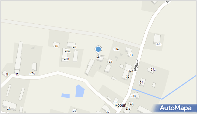 Robuń, Robuń, 42, mapa Robuń