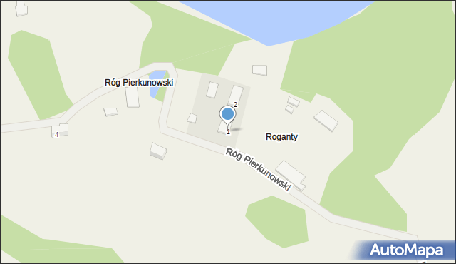 Róg Pierkunowski, Róg Pierkunowski, 1, mapa Róg Pierkunowski