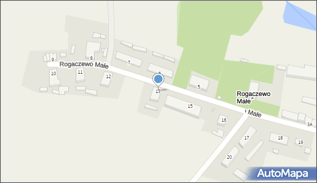 Rogaczewo Małe, Rogaczewo Małe, 13, mapa Rogaczewo Małe