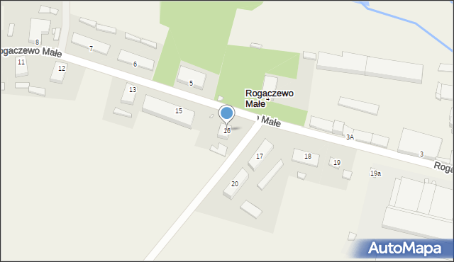 Rogaczewo Małe, Rogaczewo Małe, 16, mapa Rogaczewo Małe